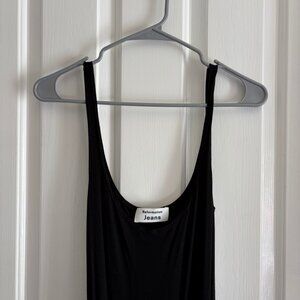 Reformation Mary Tank Black Lyocell Spandex Blend Sleeveless Dress